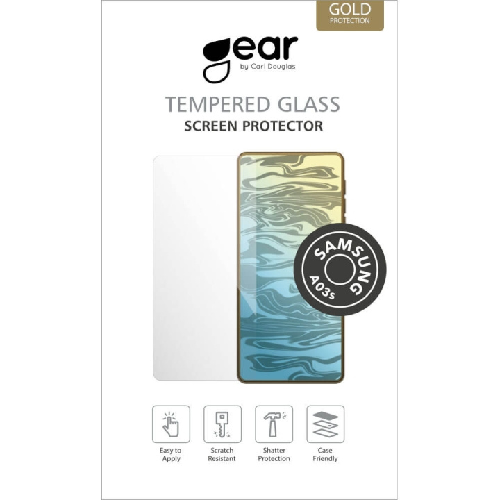Gear Skärmskydd 2.5D Samsung A03s i gruppen SMARTPHONE & SURFPLATTOR / Mobilskydd / Samsung hos TP E-commerce Nordic AB (C11823)