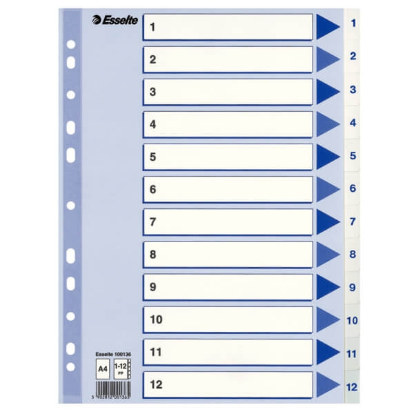 ESSELTE ESSELTE Register Non-Stop A4/1-12 i gruppen HEM, HUSHÅLL & TRÄDGÅRD / Kontorsmaterial / Övriga kontorsmaterial hos TP E-commerce Nordic AB (C11988)