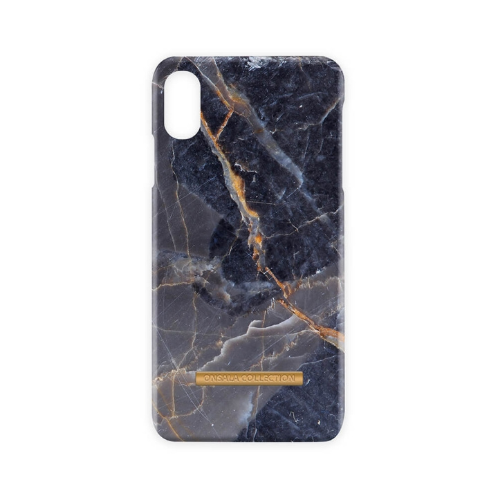 Onsala Mobilskal Shine Grey Marble - iPhone XS Max i gruppen SMARTPHONE & SURFPLATTOR / Mobilskydd / Apple / iPhone XS Max / Skal hos TP E-commerce Nordic AB (C12123)