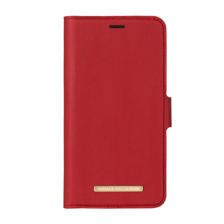 ONSALA Mobilfodral Saffiano Red - iPhone X/XS i gruppen SMARTPHONE & SURFPLATTOR / Mobilskydd / Apple / iPhone X/XS / Fodral hos TP E-commerce Nordic AB (C12151)