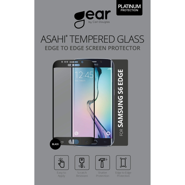 Gear Härdat Glas 3D Full Cover Svart Samsung S6 Edge i gruppen SMARTPHONE & SURFPLATTOR / Mobilskydd / Samsung hos TP E-commerce Nordic AB (C12364)