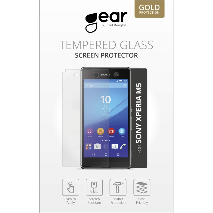 GEAR Härdat Glas 2.5D Xperia M5 i gruppen SMARTPHONE & SURFPLATTOR / Mobilskydd / Sony hos TP E-commerce Nordic AB (C12376)