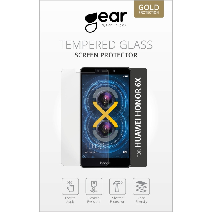 GEAR Härdat Glas 2.5D Huawei Honor 6X i gruppen SMARTPHONE & SURFPLATTOR / Mobilskydd / Huawei hos TP E-commerce Nordic AB (C12382)