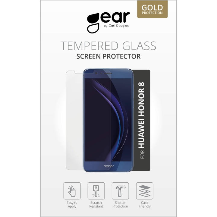 GEAR Härdat Glas 2.5D Huawei Honor 8 i gruppen SMARTPHONE & SURFPLATTOR / Mobilskydd / Huawei hos TP E-commerce Nordic AB (C12383)