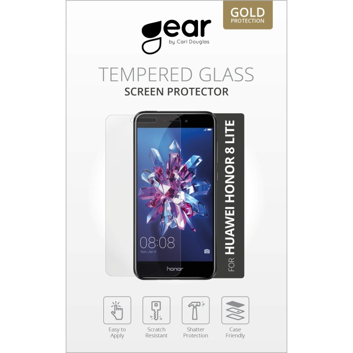 GEAR Härdat Glas 2.5D Huawei Honor 8 Lite i gruppen SMARTPHONE & SURFPLATTOR / Mobilskydd / Huawei hos TP E-commerce Nordic AB (C12384)