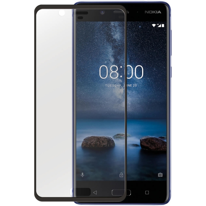 Gear Härdat Glas 3D Full Cover Transp. Nokia 8 i gruppen SMARTPHONE & SURFPLATTOR / Mobilskydd / Nokia/Microsoft hos TP E-commerce Nordic AB (C12397)