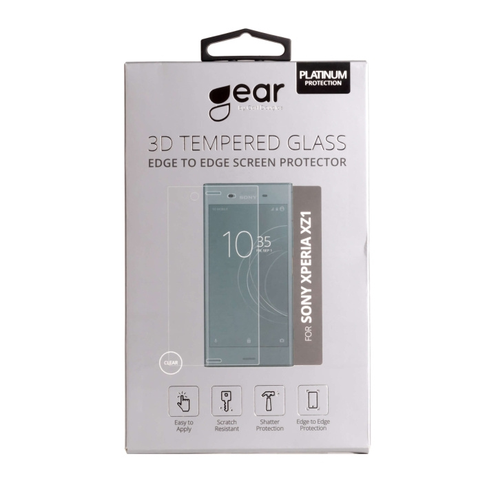 Gear Härdat Glas 3D Full Cover Transp. Sony Xperia XZ1 i gruppen SMARTPHONE & SURFPLATTOR / Mobilskydd / Sony hos TP E-commerce Nordic AB (C12399)