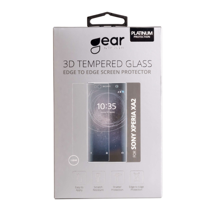 GEAR Härdat Glas 3D Full Cover Transp. Sony Xperia XA2 (SM12( i gruppen SMARTPHONE & SURFPLATTOR / Mobilskydd / Sony hos TP E-commerce Nordic AB (C12401)