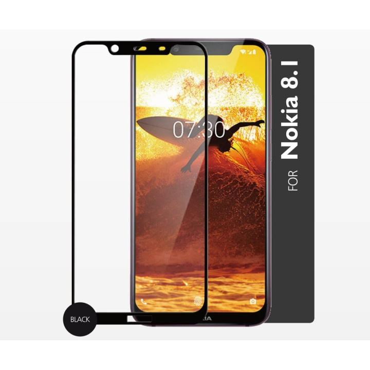 GEAR Härdat Glas 2,5D Full Cover Nokia 8.1 i gruppen SMARTPHONE & SURFPLATTOR / Mobilskydd / Nokia/Microsoft hos TP E-commerce Nordic AB (C12416)