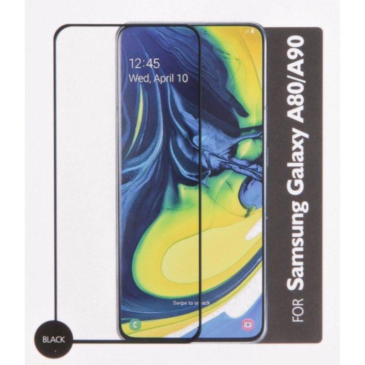 GEAR Härdat Glas 3D Full Cover Black Samsung A80 / A90 2019 i gruppen SMARTPHONE & SURFPLATTOR / Mobilskydd / Samsung hos TP E-commerce Nordic AB (C12421)