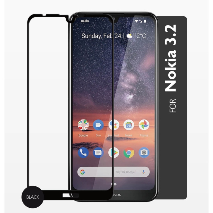 Gear Härdat Glas 2,5D Full Cover Nokia 3.2 i gruppen SMARTPHONE & SURFPLATTOR / Mobilskydd / Nokia/Microsoft hos TP E-commerce Nordic AB (C12423)