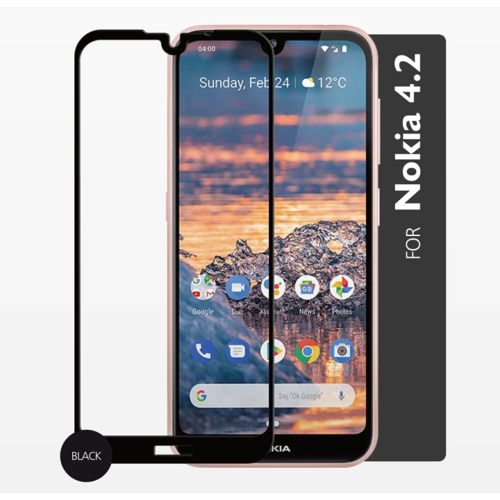 GEAR Härdat Glas 2,5D Full Cover Nokia 4.2 i gruppen SMARTPHONE & SURFPLATTOR / Mobilskydd / Nokia/Microsoft hos TP E-commerce Nordic AB (C12424)