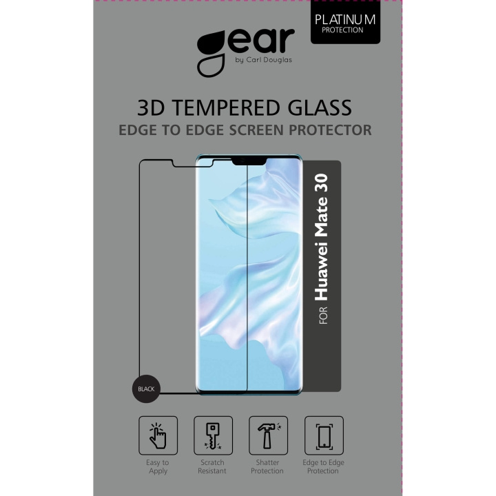 Gear Härdat Glas 3D Full Cover Black Huawei mate 30 i gruppen SMARTPHONE & SURFPLATTOR / Mobilskydd / Huawei/Honor hos TP E-commerce Nordic AB (C12430)