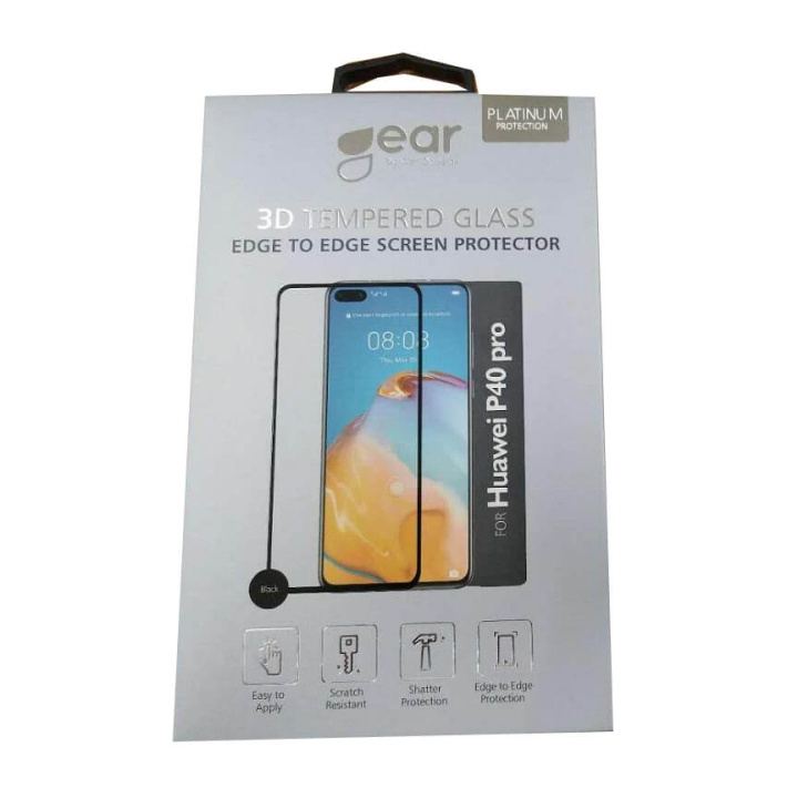 GEAR Härdat Glas 2,5D Full Cover Huawei P40 Pro i gruppen SMARTPHONE & SURFPLATTOR / Mobilskydd / Huawei hos TP E-commerce Nordic AB (C12441)