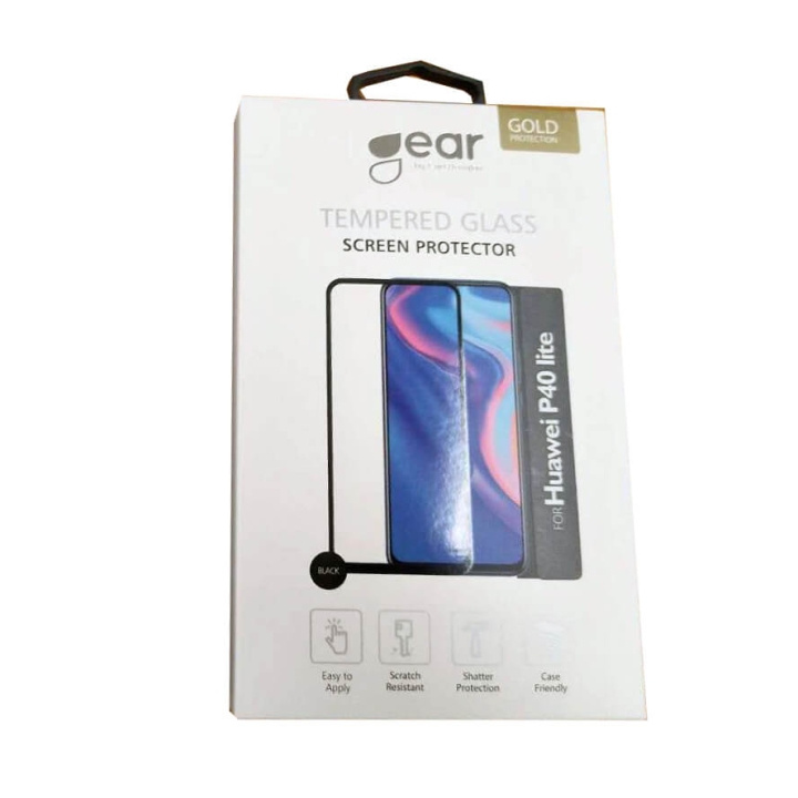 GEAR Härdat Glas 2,5D Full Cover Huawei P40 Lite i gruppen SMARTPHONE & SURFPLATTOR / Mobilskydd / Huawei hos TP E-commerce Nordic AB (C12442)