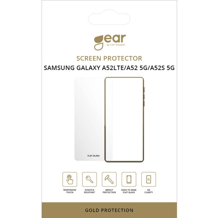GEAR Skärmskydd 2.5D Samsung A52 LTE, A52 5G, A52S 5G i gruppen SMARTPHONE & SURFPLATTOR / Mobilskydd / Samsung hos TP E-commerce Nordic AB (C12444)