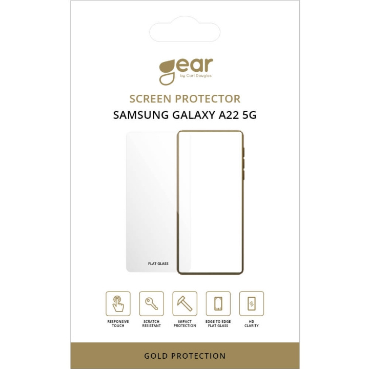 GEAR Skärmskydd 2.5D Samung A22 5G i gruppen SMARTPHONE & SURFPLATTOR / Mobilskydd / Samsung hos TP E-commerce Nordic AB (C12450)