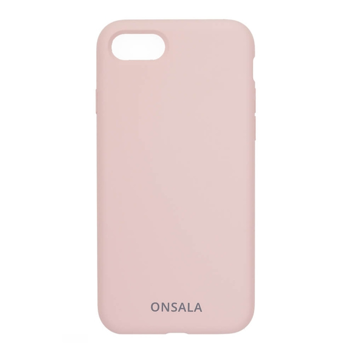 ONSALA Mobilskal Silikon Sand Pink - iPhone 6/7/8/SE i gruppen SMARTPHONE & SURFPLATTOR / Mobilskydd / Apple / iPhone 8 / Skal hos TP E-commerce Nordic AB (C12587)