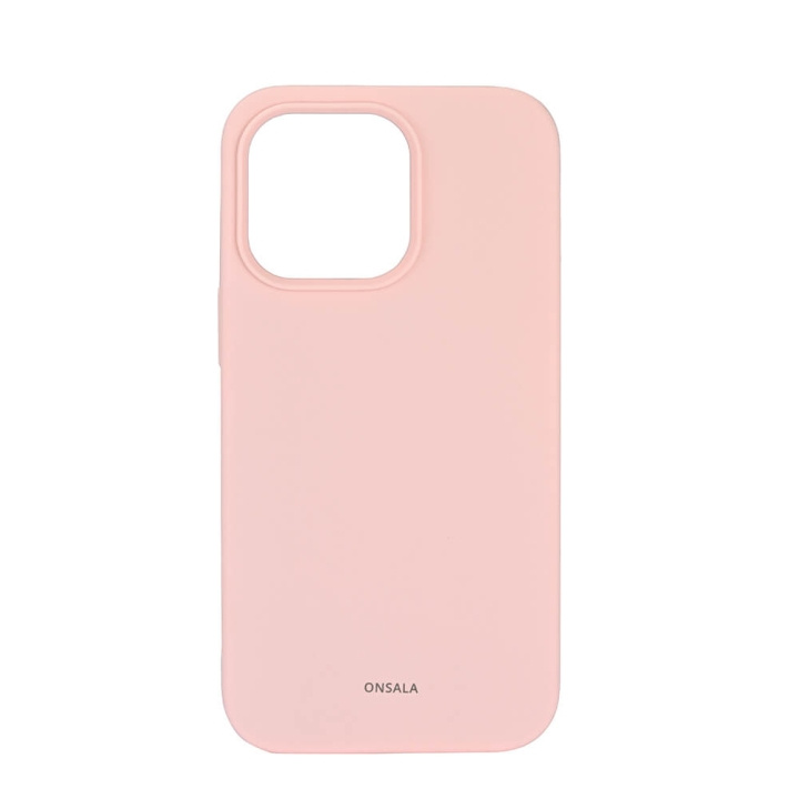 ONSALA Mobilskal Silikon Chalk Pink - iPhone 13 Pro i gruppen SMARTPHONE & SURFPLATTOR / Mobilskydd / Apple / iPhone 13 Pro / Skal hos TP E-commerce Nordic AB (C12605)