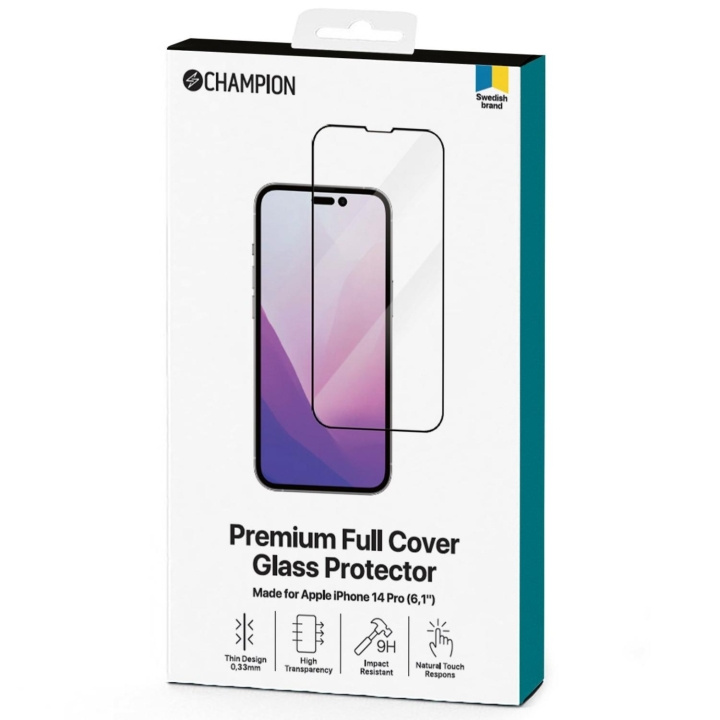 Champion Skärmskydd iPhone 14 Pro Svart i gruppen SMARTPHONE & SURFPLATTOR / Mobilskydd / Apple / iPhone 14 hos TP E-commerce Nordic AB (C12742)