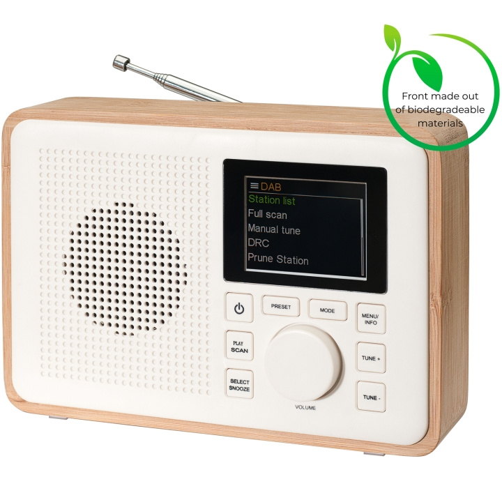 Denver DAB+&FM-Radio Delvis gjord av Bioplast, Vit i gruppen HEMELEKTRONIK / Ljud & Bild / Hemmabio, HiFi & Bärbart / Radio & Väckarklockor / Radio hos TP E-commerce Nordic AB (C12980)