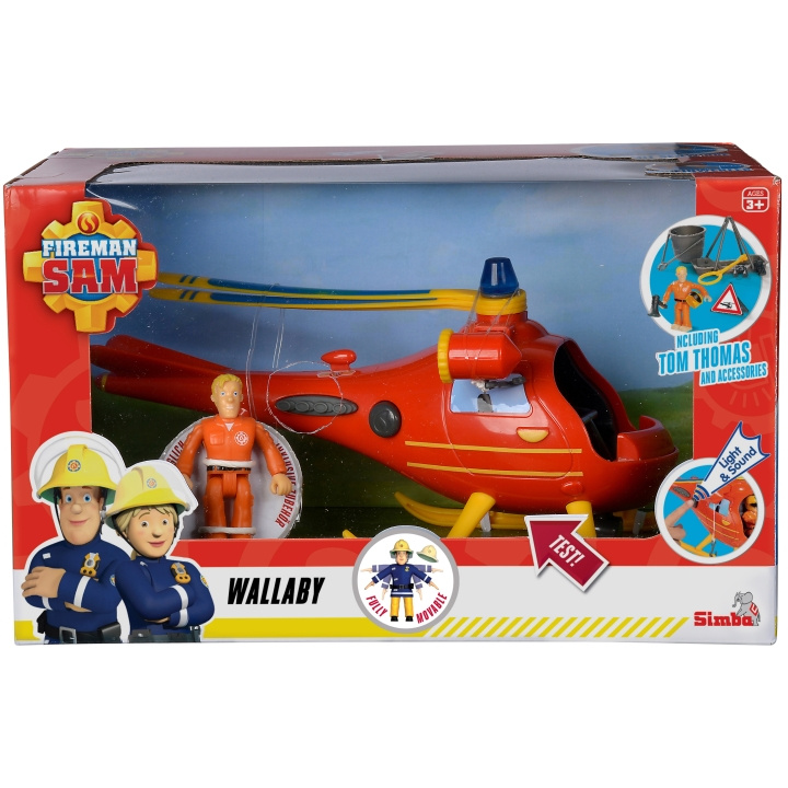 Brandman Sam Helikopter Wallaby med Figur i gruppen LEKSAKER, BARN- & BABYPRODUKTER / Leksaker / Leksaksbilar & andra fordon hos TP E-commerce Nordic AB (C13032)