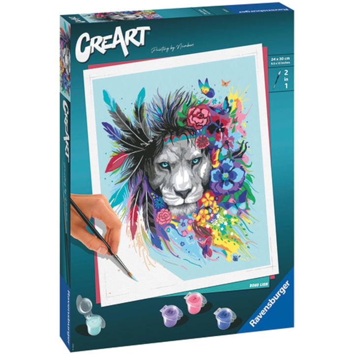 Ravensburger CreArt Boho Lion i gruppen LEKSAKER, BARN- & BABYPRODUKTER / Leksaker / Pyssel hos TP E-commerce Nordic AB (C13038)