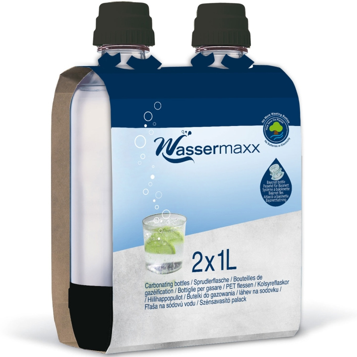 SodaStream 2x1L Wassermaxx flaskor i gruppen HEM, HUSHÅLL & TRÄDGÅRD / Hushållsmaskiner / Vatten & Juice / Kolsyremaskiner / Tillbehör hos TP E-commerce Nordic AB (C13050)