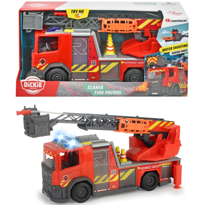 Dickie Scania Fire Patrol i gruppen LEKSAKER, BARN- & BABYPRODUKTER / Leksaker / Leksaksbilar & andra fordon hos TP E-commerce Nordic AB (C13063)