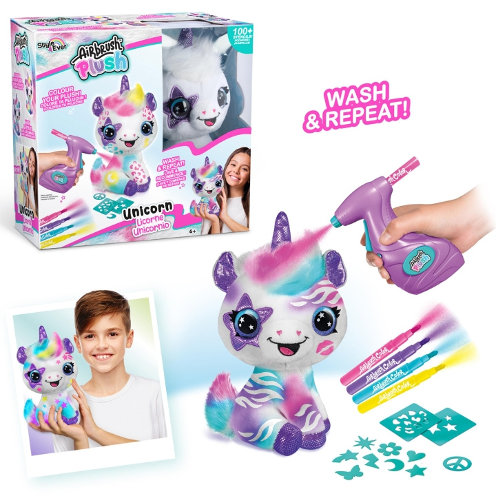 AMO TOYS Airbrush Plush Unicorn i gruppen LEKSAKER, BARN- & BABYPRODUKTER / Babyleksaker / Gosedjur hos TP E-commerce Nordic AB (C13076)