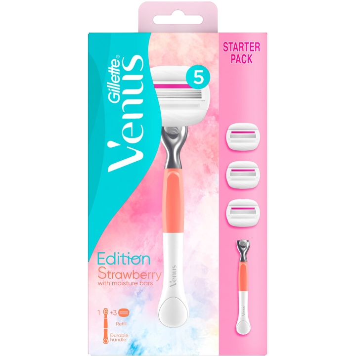 Gillette Venus Rakhyvel Comfortglide Strawberry 3st rakblad i gruppen SKÖNHET & HÄLSA / Hår & Styling / Rakning & Trimning / Rakhyvlar & Tillbehör hos TP E-commerce Nordic AB (C13115)