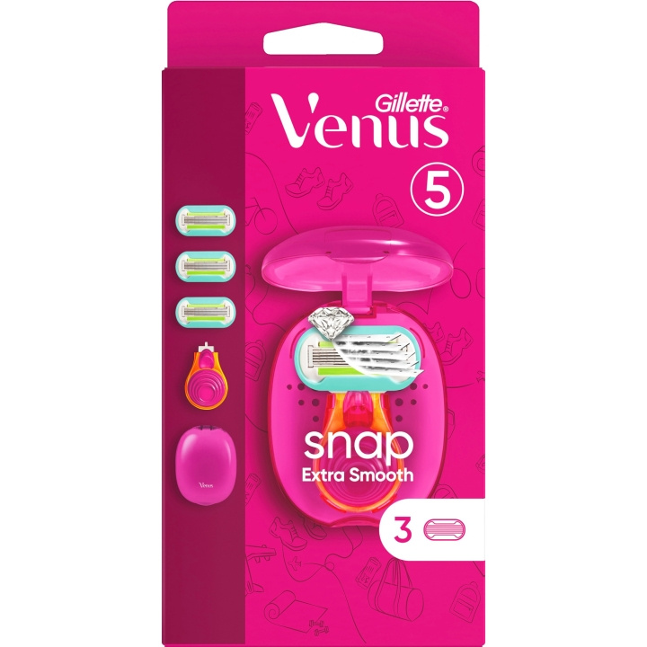 Gillette Venus Rakhyvel Extra Smooth Snap Sister 3st rakblad i gruppen SKÖNHET & HÄLSA / Hår & Styling / Rakning & Trimning / Rakhyvlar & Tillbehör hos TP E-commerce Nordic AB (C13128)