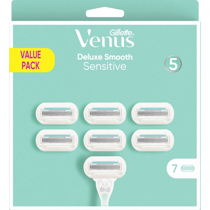 Gillette Venus Rakblad Extra Smooth Sensitive 7st i gruppen SKÖNHET & HÄLSA / Hår & Styling / Rakning & Trimning / Rakhyvlar & Tillbehör hos TP E-commerce Nordic AB (C13129)