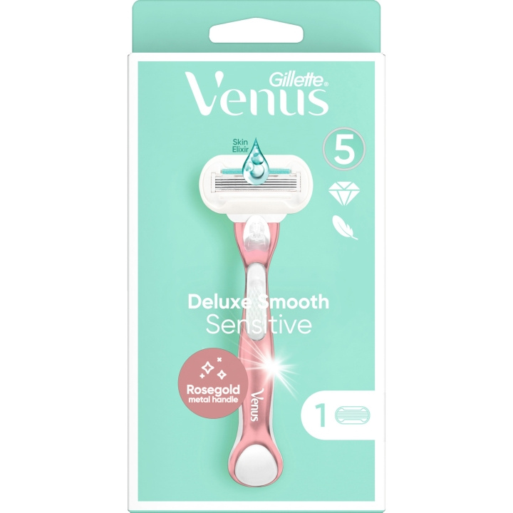 Gillette Venus Deluxe Smooth Sensitive Razor 1UP i gruppen SKÖNHET & HÄLSA / Hår & Styling / Rakning & Trimning / Rakhyvlar & Tillbehör hos TP E-commerce Nordic AB (C13138)