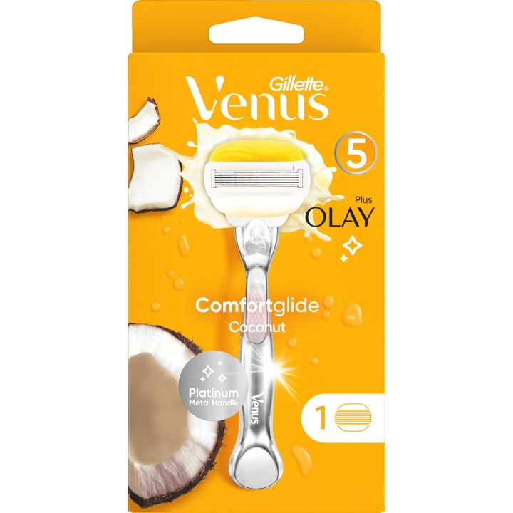 Gillette Venus Rakhyvel Comfortglide Coconut 1st rakblad i gruppen SKÖNHET & HÄLSA / Hår & Styling / Rakning & Trimning / Rakhyvlar & Tillbehör hos TP E-commerce Nordic AB (C13139)