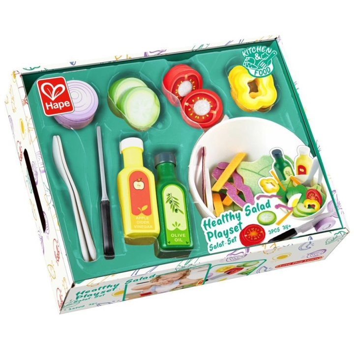 Hape Healthy Salad Playset i gruppen LEKSAKER, BARN- & BABYPRODUKTER / Leksaker / Lilla hemmet & Rollek hos TP E-commerce Nordic AB (C13198)