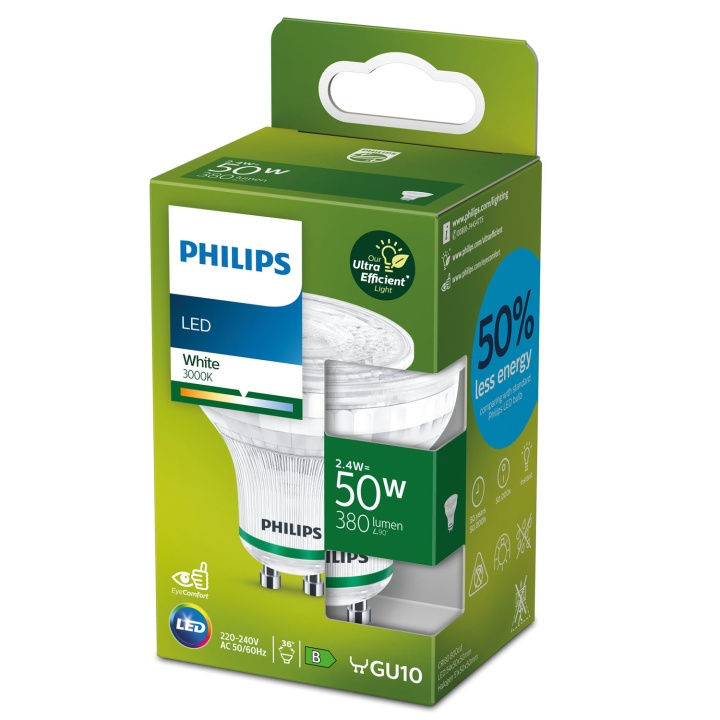 Philips LED GU10 Spot 50W 380lm Energiklass B i gruppen HEMELEKTRONIK / Belysning / LED-lampor hos TP E-commerce Nordic AB (C13215)