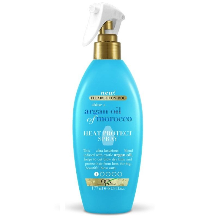 OGX Argan Extra Strength Heat Protection Spray 177ml i gruppen SKÖNHET & HÄLSA / Hår & Styling / Hårvårdsprodukter / Värmeskydd hos TP E-commerce Nordic AB (C13284)