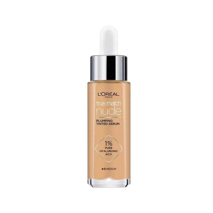 L\'Oreal LOréal True Match Nude Plumping Tinted Serum Foundation 4-5 Medium 30ml i gruppen SKÖNHET & HÄLSA / Makeup / Basmakeup / Foundation hos TP E-commerce Nordic AB (C13457)