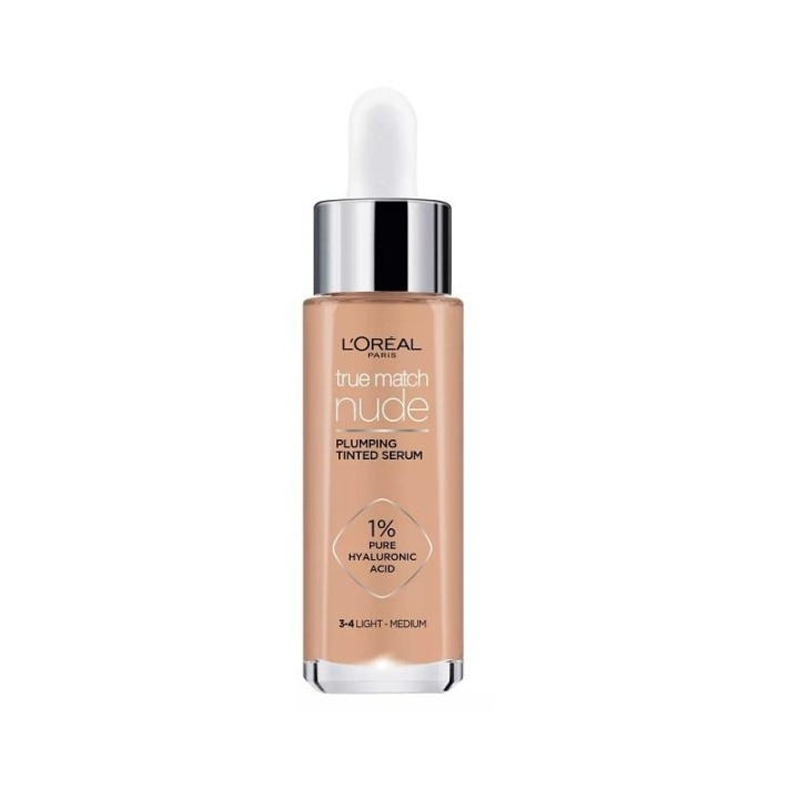 L\'Oreal L\'Oréal True Match Nude Plumping Tinted Serum Foundation 3-4 Light-Medium 30ml i gruppen SKÖNHET & HÄLSA / Makeup / Basmakeup / Foundation hos TP E-commerce Nordic AB (C13459)