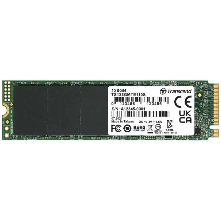 Transcend PCIe M.2 SSD Gen3 x4 NVMe 128Gb (R1500/W550) i gruppen DATORER & KRINGUTRUSTNING / Datorkomponenter / Hårddiskar / SSD hos TP E-commerce Nordic AB (C13601)