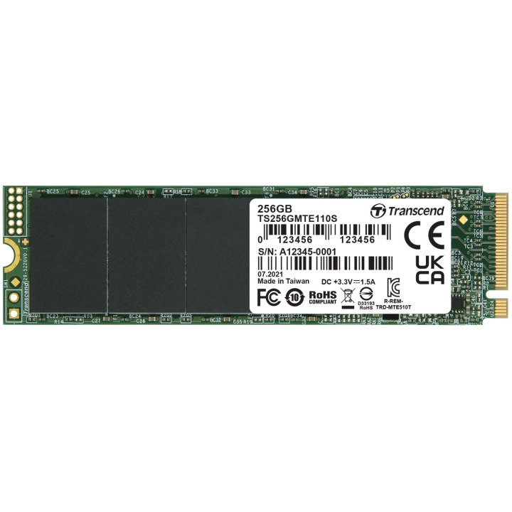 Transcend PCIe M.2 SSD Gen3 x4 NVMe 256Gb (R1600/W1000) i gruppen DATORER & KRINGUTRUSTNING / Datorkomponenter / Hårddiskar / SSD hos TP E-commerce Nordic AB (C13605)