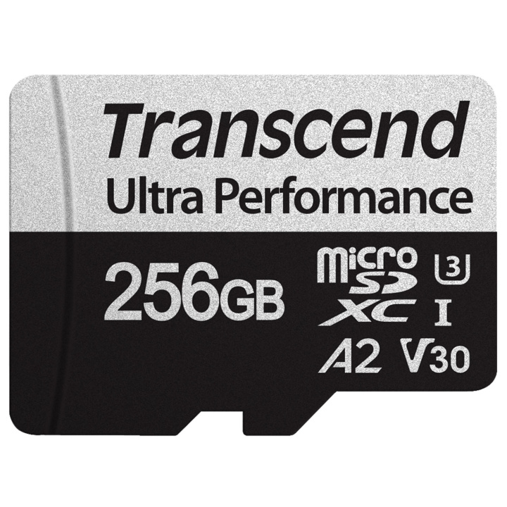 Transcend microSDXC 340S 256GB U3 A2 V30 (R160/W125) i gruppen HEMELEKTRONIK / Lagringsmedia / Minneskort / Micro SD/HC/XC hos TP E-commerce Nordic AB (C13606)