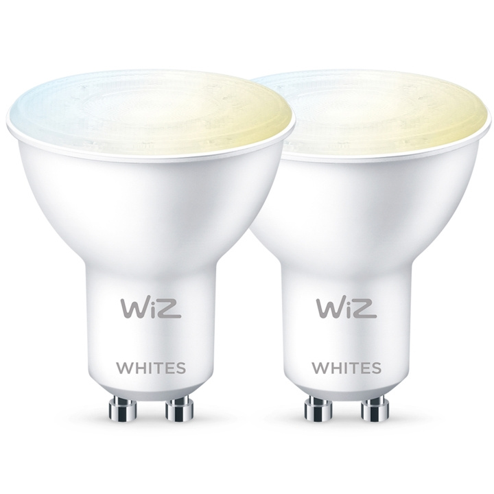 WiZ WiFi Smart LED GU10 50W 345lm Varm-kallvit 2-pack i gruppen HEMELEKTRONIK / Belysning / LED-lampor hos TP E-commerce Nordic AB (C13665)