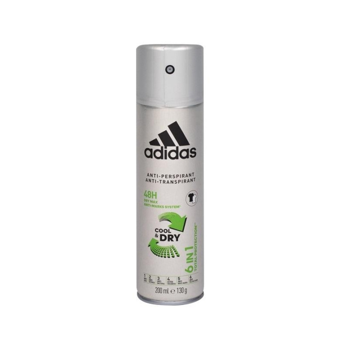 Adidas 6in1 Cool & Dry 48h Antiperspirant 200ml i gruppen SKÖNHET & HÄLSA / Doft & Parfym / Deodorant / Deo för honom hos TP E-commerce Nordic AB (C13706)