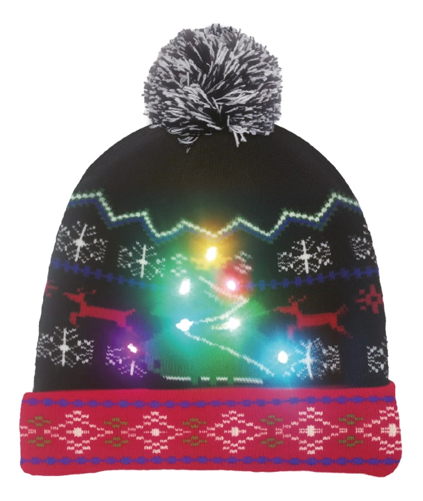Festlig Julmössa med inbyggd LED-Belysning i gruppen SPORT, FRITID & HOBBY / Accessoarer / Mössor & Kepsar hos TP E-commerce Nordic AB (C13829)
