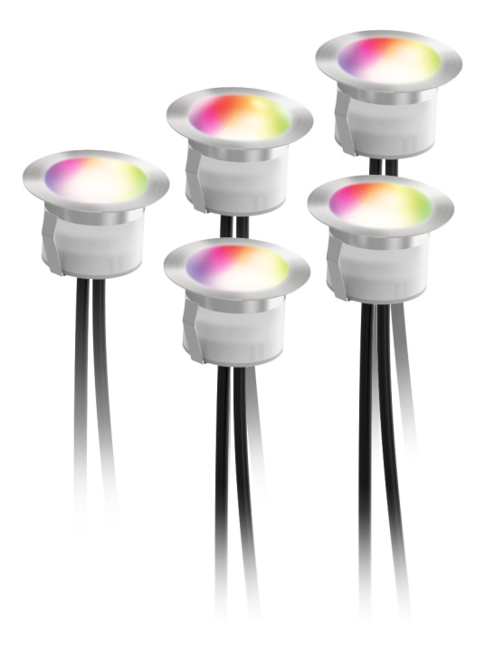 Deltaco Smart H decklight extens kit 5 lights warm white light RGB i gruppen HEM, HUSHÅLL & TRÄDGÅRD / El & Belysning / Utomhusbelysning / Trädgårdsbelysning hos TP E-commerce Nordic AB (C13831)