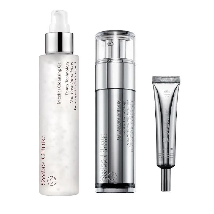 Swiss Clinic 3-pack Swiss Clinic Cleansing Gel + Day Cream + Eye Cream i gruppen SKÖNHET & HÄLSA / Hudvård / Ansiktsvård / Dagkräm hos TP E-commerce Nordic AB (C13881)