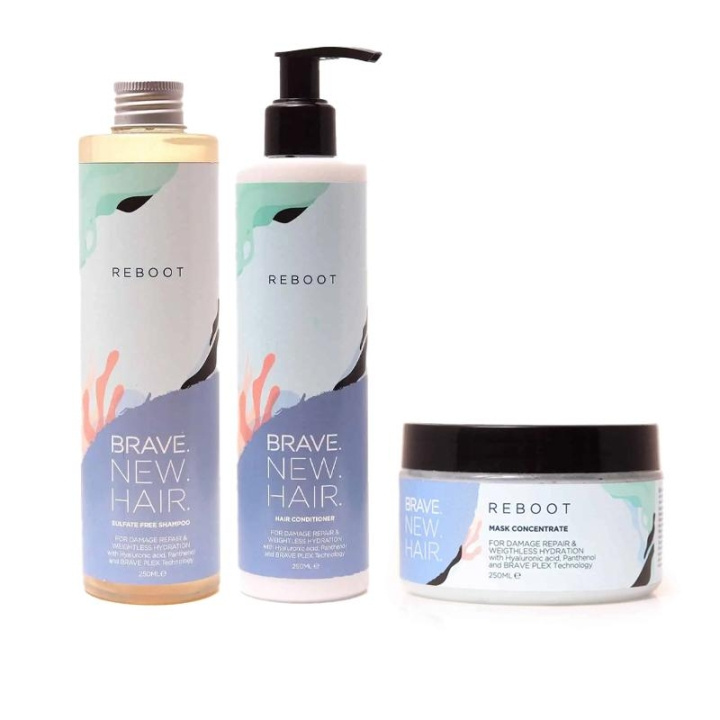 Brave. New. Hair. 3-pack Brave. New. Hair. Reboot Schampoo + Conditioner + Mask i gruppen SKÖNHET & HÄLSA / Hår & Styling / Hårvårdsprodukter / Schampo hos TP E-commerce Nordic AB (C13882)