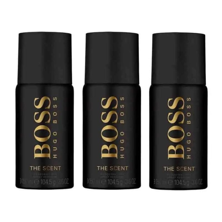 Hugo Boss 3-pack Hugo Boss The Scent Deo Spray 150ml i gruppen SKÖNHET & HÄLSA / Doft & Parfym / Deodorant / Deo för honom hos TP E-commerce Nordic AB (C13885)